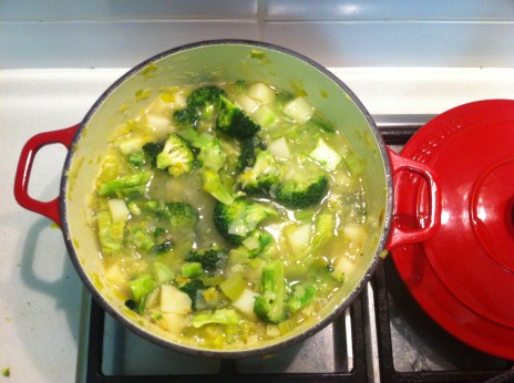 Broccoli Soup in the making