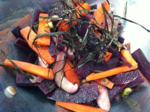 combine ingredients ready to be mixed